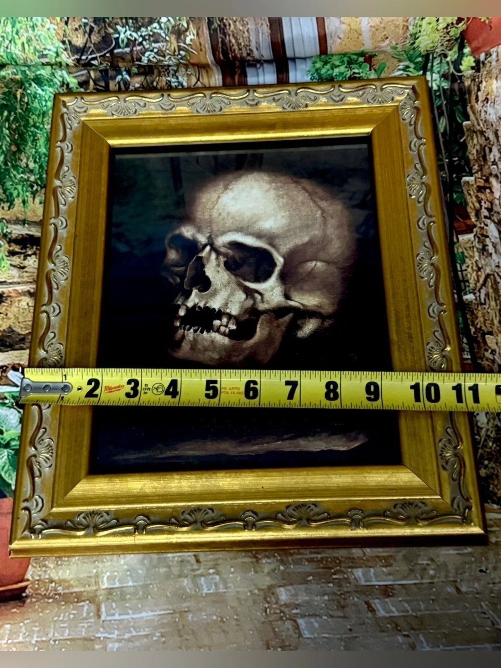 🔥Momento Mori Skull Art Death Pagan Mythology Magic Vintage Gilded Frame💀✨